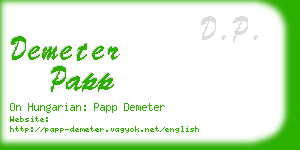 demeter papp business card